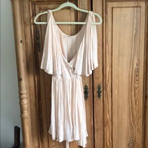 Free people beaded wrap dress